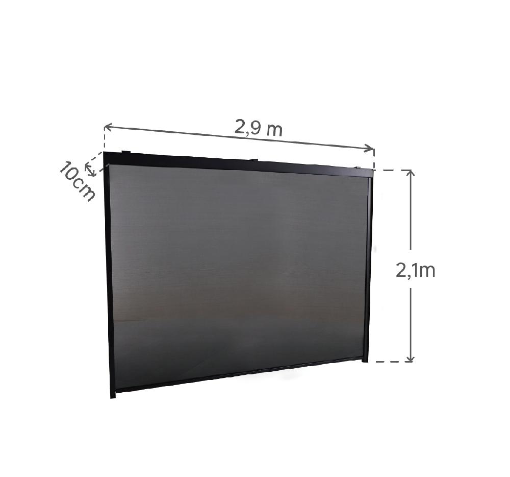 Cortina Para Pérgola NATERIAL Bioclimática De Textileno Gris 210x290cm