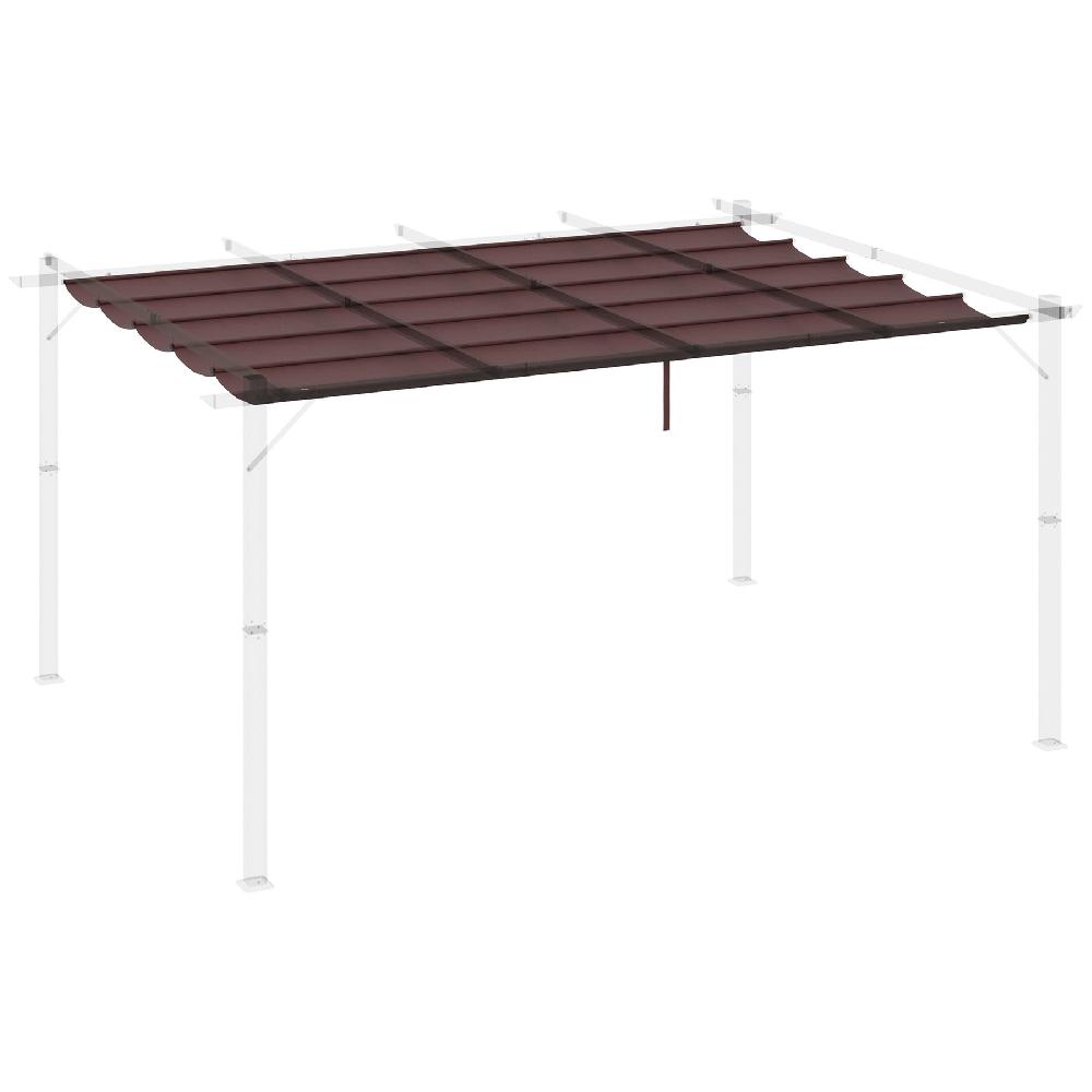 Cubierta para Pérgola OUTSUNNY Tela Poliéster Café 350x260x6 cm 84C-372V01CF
