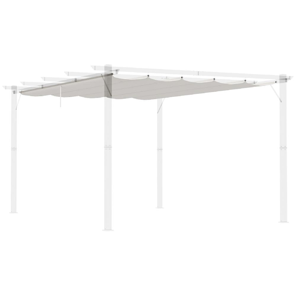 Cubierta para Pérgola OUTSUNNY Tela Poliéster Crema 350x260x6 cm 84C-372V01CW