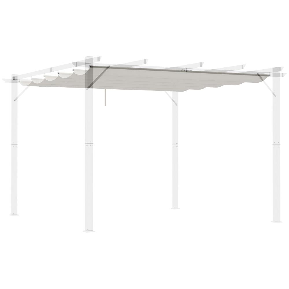 Cubierta Para Pérgola OUTSUNNY Tela Poliéster Crema 250x255x6 Cm 84C-372V00CW