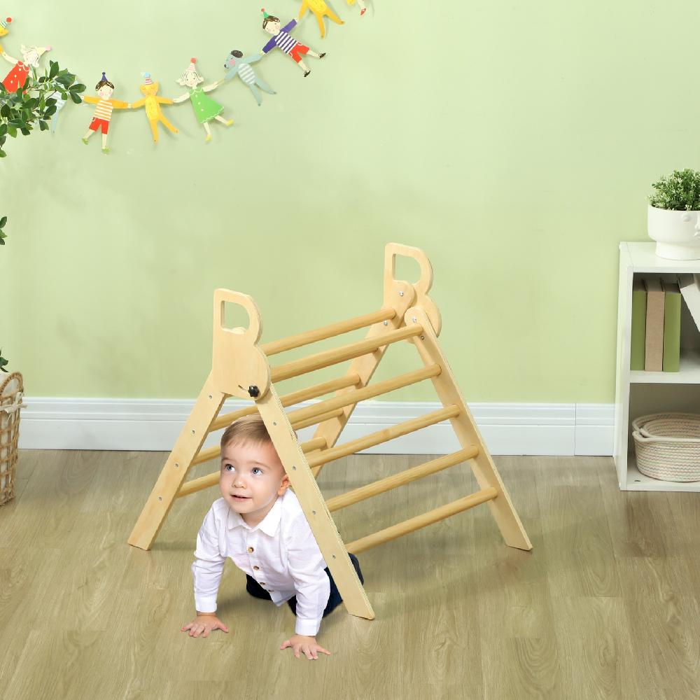 Escalador Para Niños AIYAPLAY Tablero Multicapa De Pino Madera Natural 82x66x71 Cm 331-061V00ND