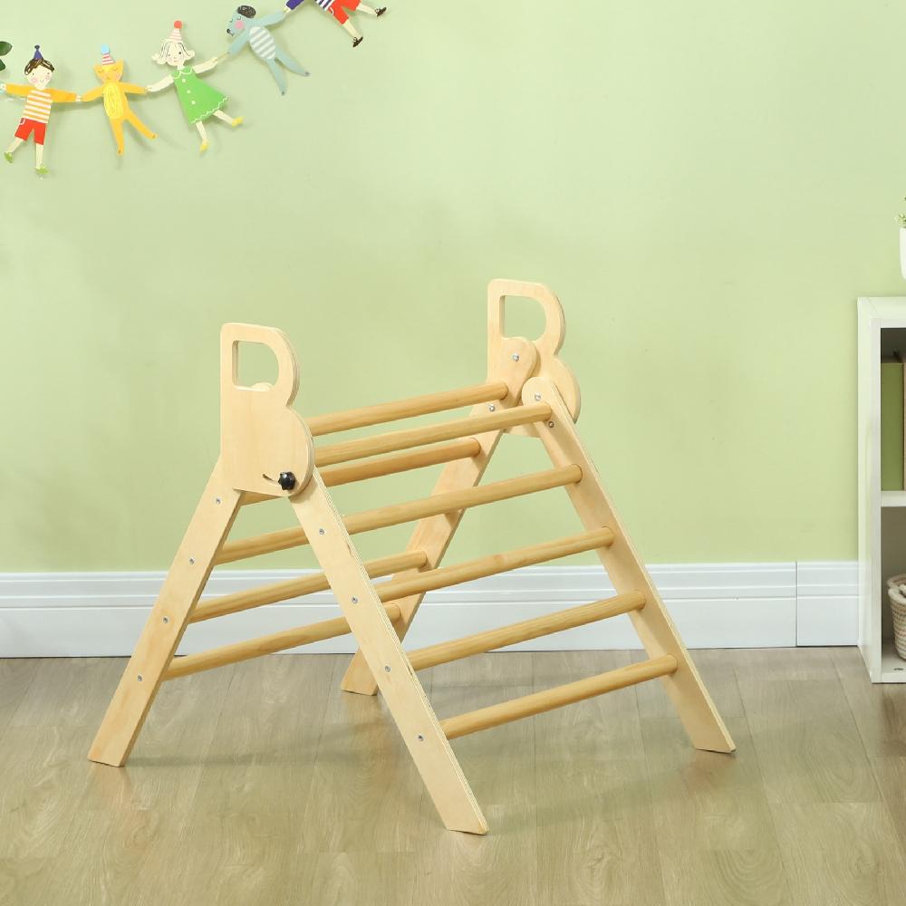 Escalador Para Niños AIYAPLAY Tablero Multicapa De Pino Madera Natural 82x66x71 Cm 331-061V00ND