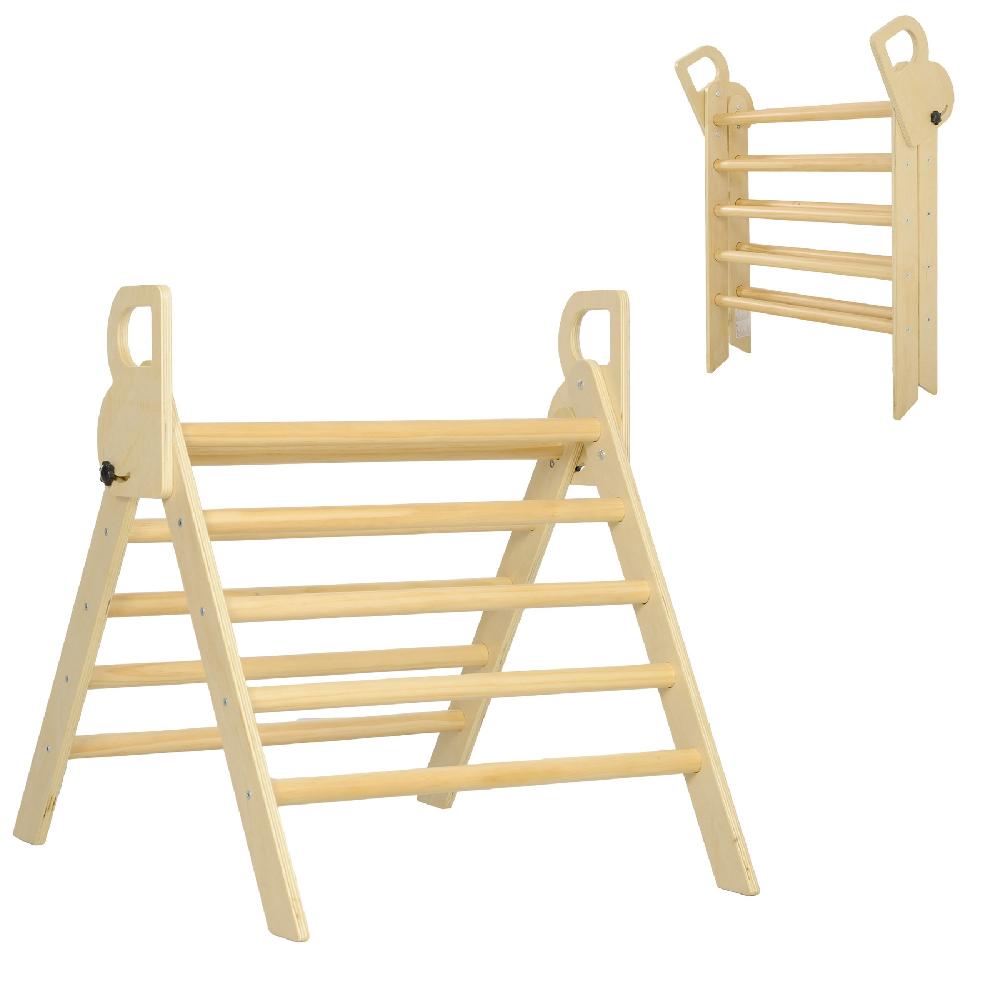 Escalador para Niños AIYAPLAY Tablero Multicapa de Pino Madera Natural 82x66x71 cm 331-061V00ND