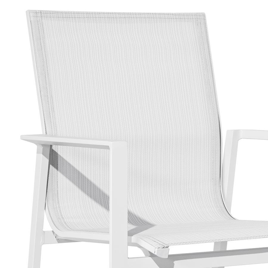 Estosa - Conjunto De 4 Sillas De Exterior Selly De Aluminio Blancas