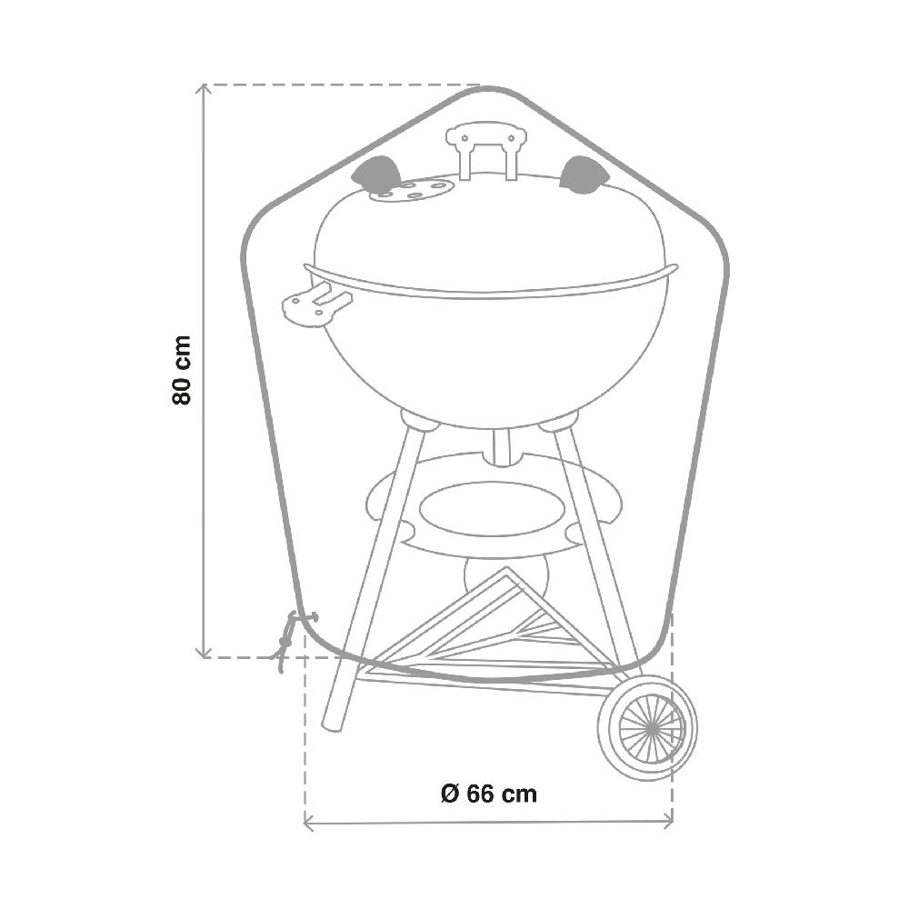 Funda De Protección NATERIAL Para Barbacoa De Poliéster 66x66x80 Cm