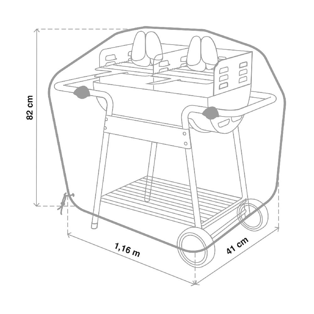 Funda De Protección NATERIAL Para Barbacoa L De Poliéster 116x41x82 Cm