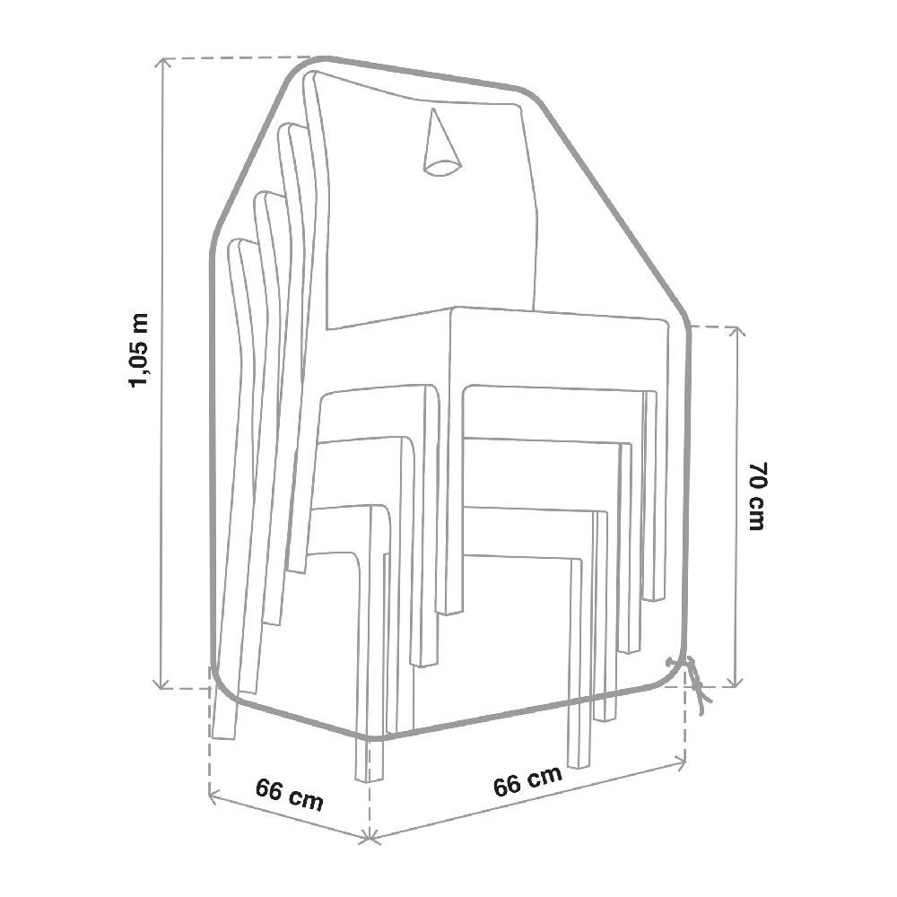 Funda De Protección NATERIAL Prisma Para Sillas De Poliéster 66x66x105 Cm