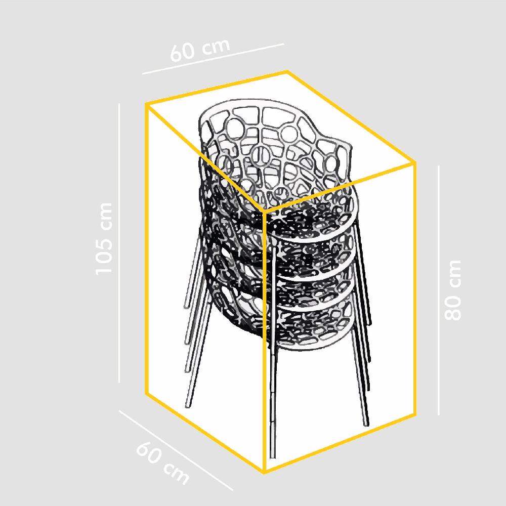 Funda De Protección Para 4 Sillas Apilables De Poliéster De 60 X 60 X 105 Cm