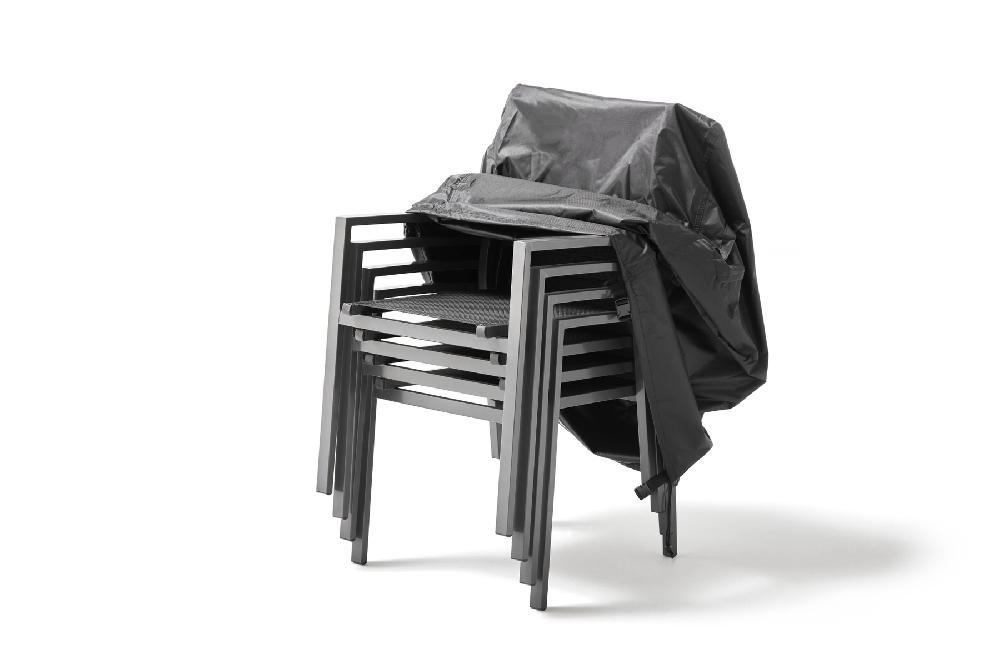Funda de protección para 4 sillas apilables de poliéster de 60 x 60 x 105 cm