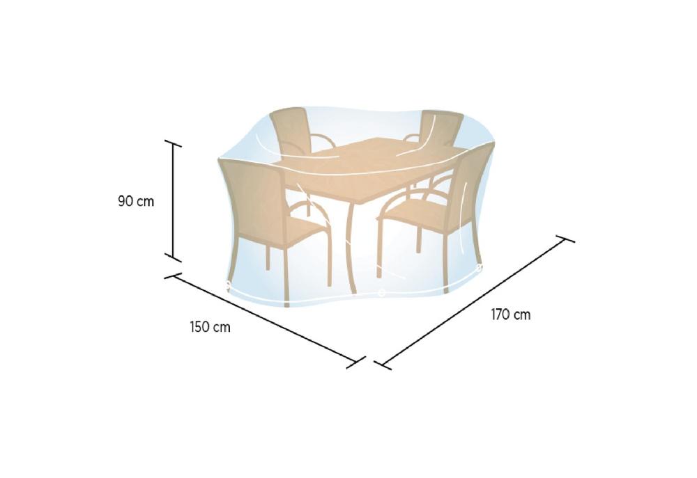 Funda De Protección Para Mesa Rectangular Y Sillas De PVC 170x150x90 Cm