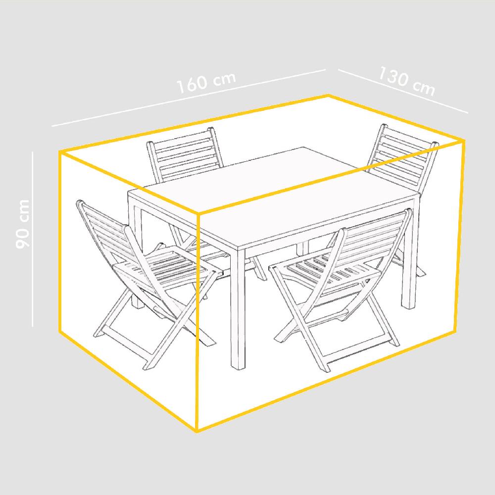 Funda De Protección Para Muebles De Exterior De Poliéster De 160 X 130 X 90 Cm