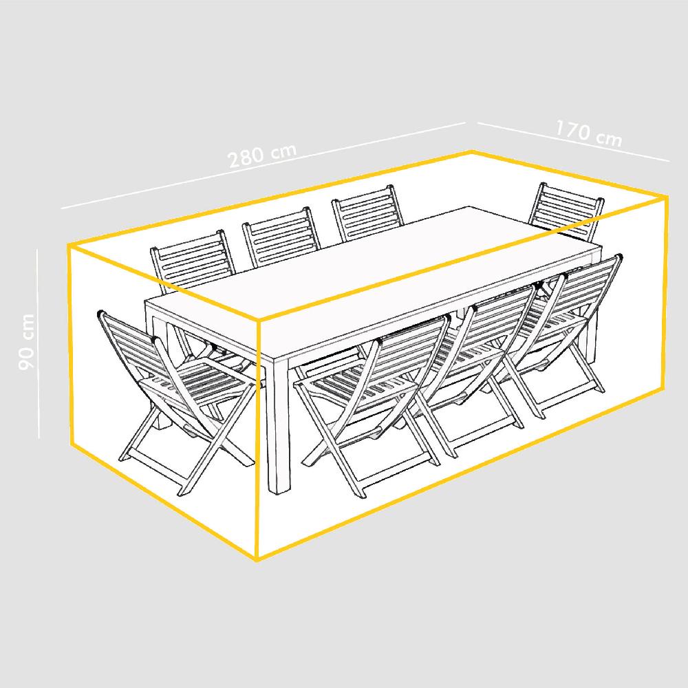 Funda De Protección Para Muebles De Exterior De Poliéster De 280 X 170 X 90 Cm