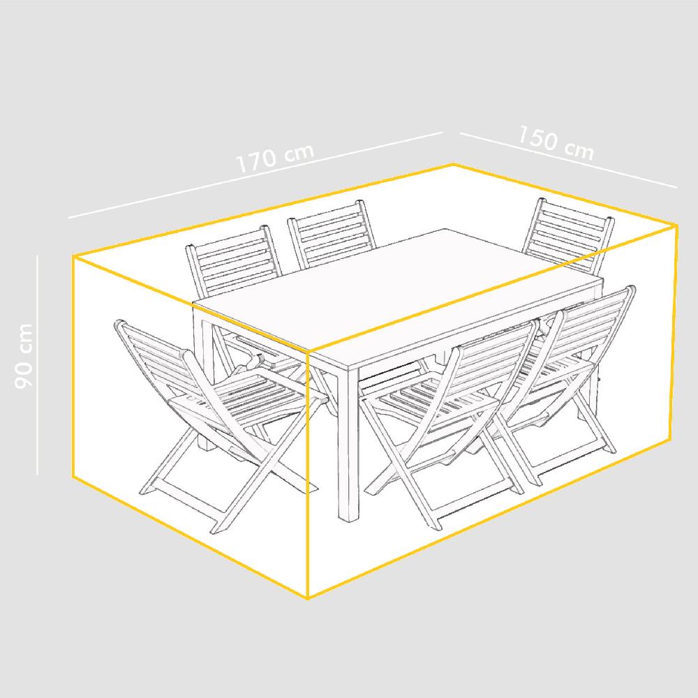 Funda De Protección Para Muebles De Exterior De Poliéster De 170 X 150 X 90 Cm