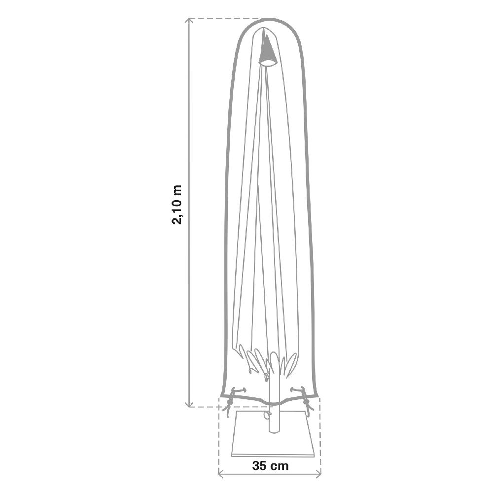 Funda De Protección Para Parasol NATERIAL Prisma De Poliéster 35x35x210 Cm
