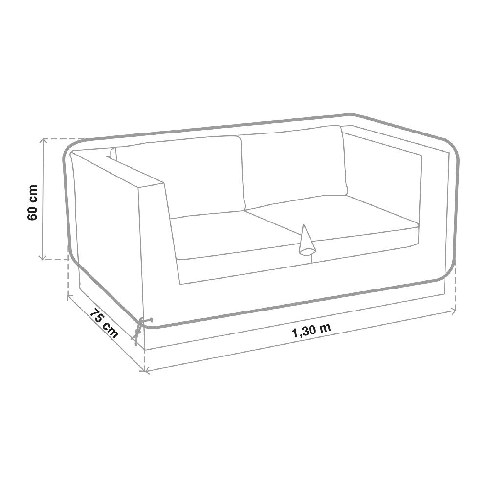 Funda De Protección Para Sillón NATERIAL Prisma De Poliéster 130x75x60 Cm