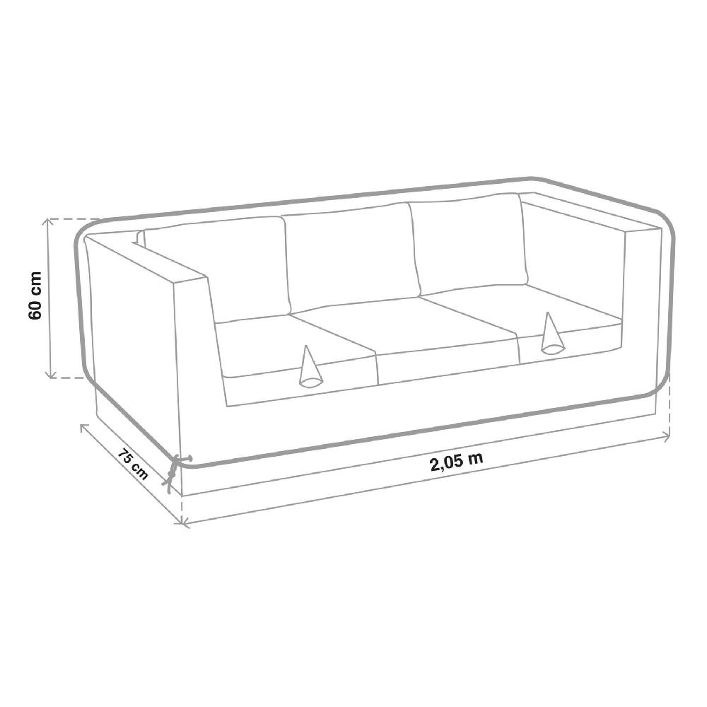 Funda De Protección Para Sillón NATERIAL Prisma De Poliéster 205x75x60 Cm