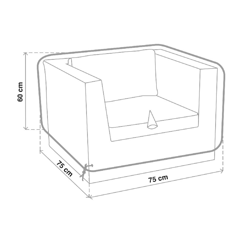 Funda De Protección Para Sillón NATERIAL Prisma De Poliéster 75x75x60 Cm