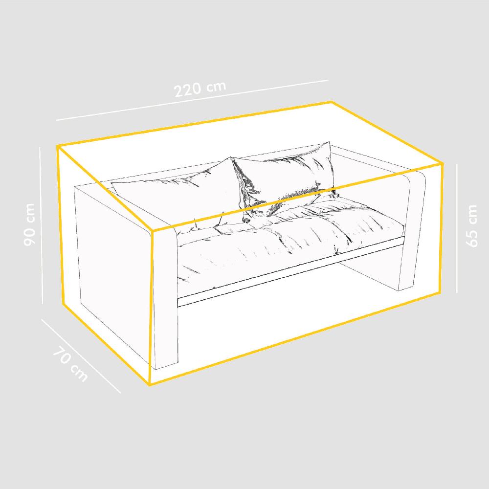 Funda De Protección Para Sofá Doble Exterior De Poliéster De 220 X 70 X 90 Cm