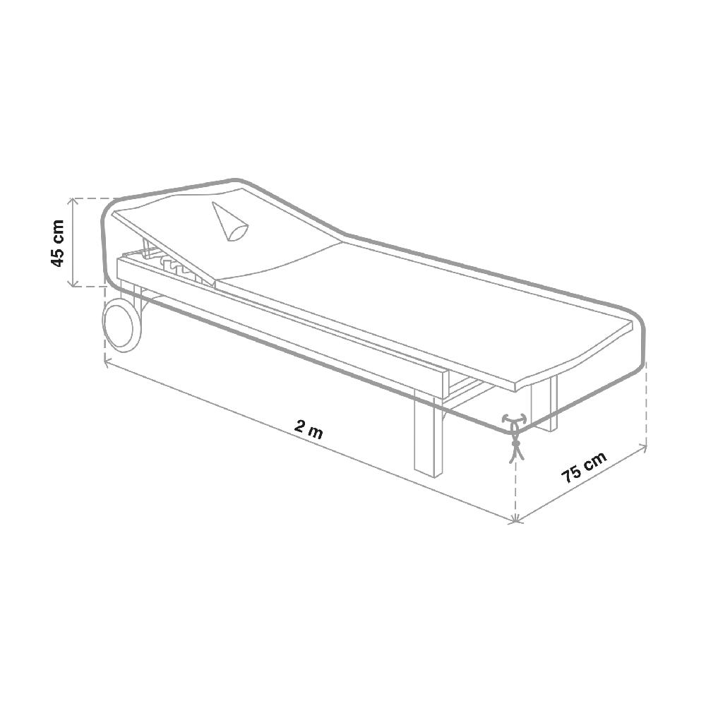 Funda De Protección Para Tumbona NATERIAL Prisma De Poliéster 200x75x45 Cm