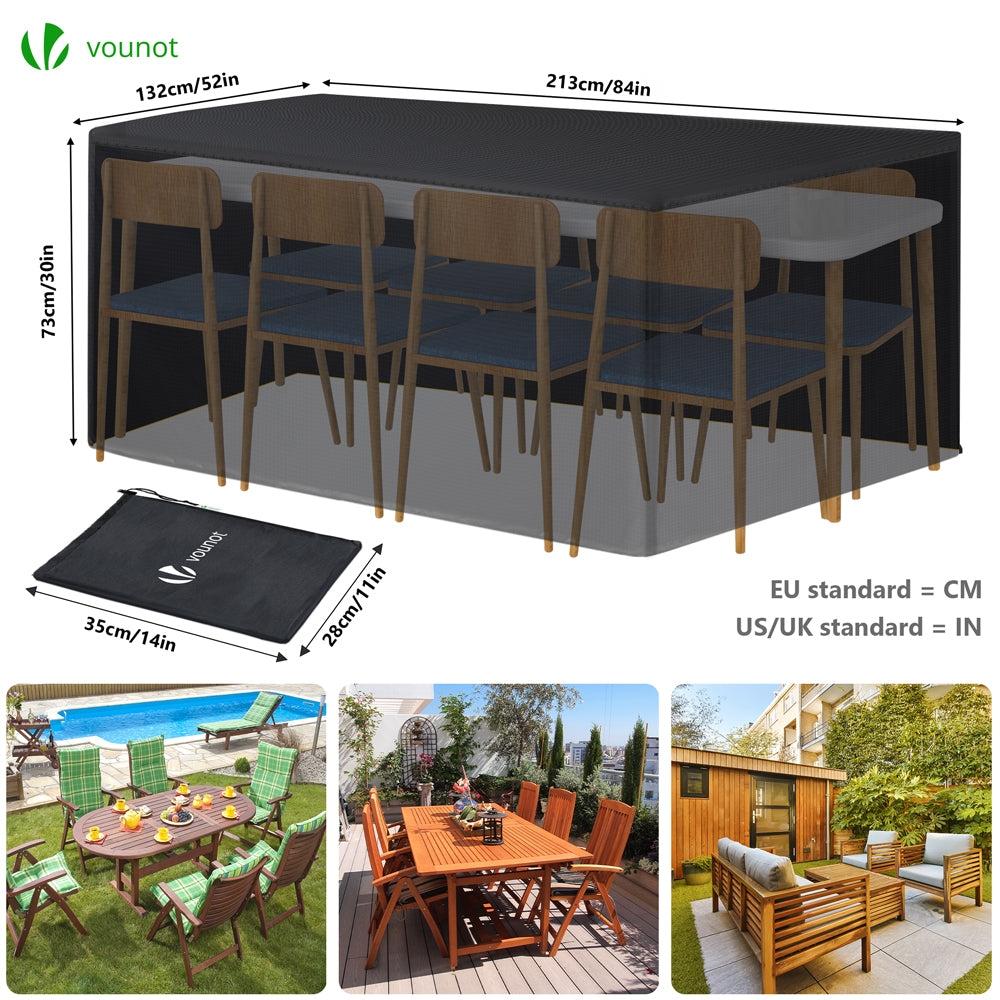 Funda Para Muebles De Jardín 420D Oxford Lona Protectora Cubierta Impermeable Mobiliario Exterior 213x132x73cm