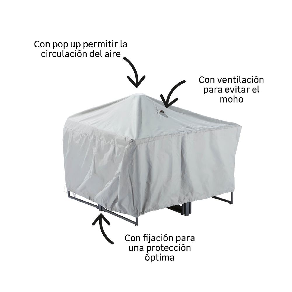 Funda Protectora Para Mobiliario De Jardín NATERIAL Prisma 130x130x60 Cm