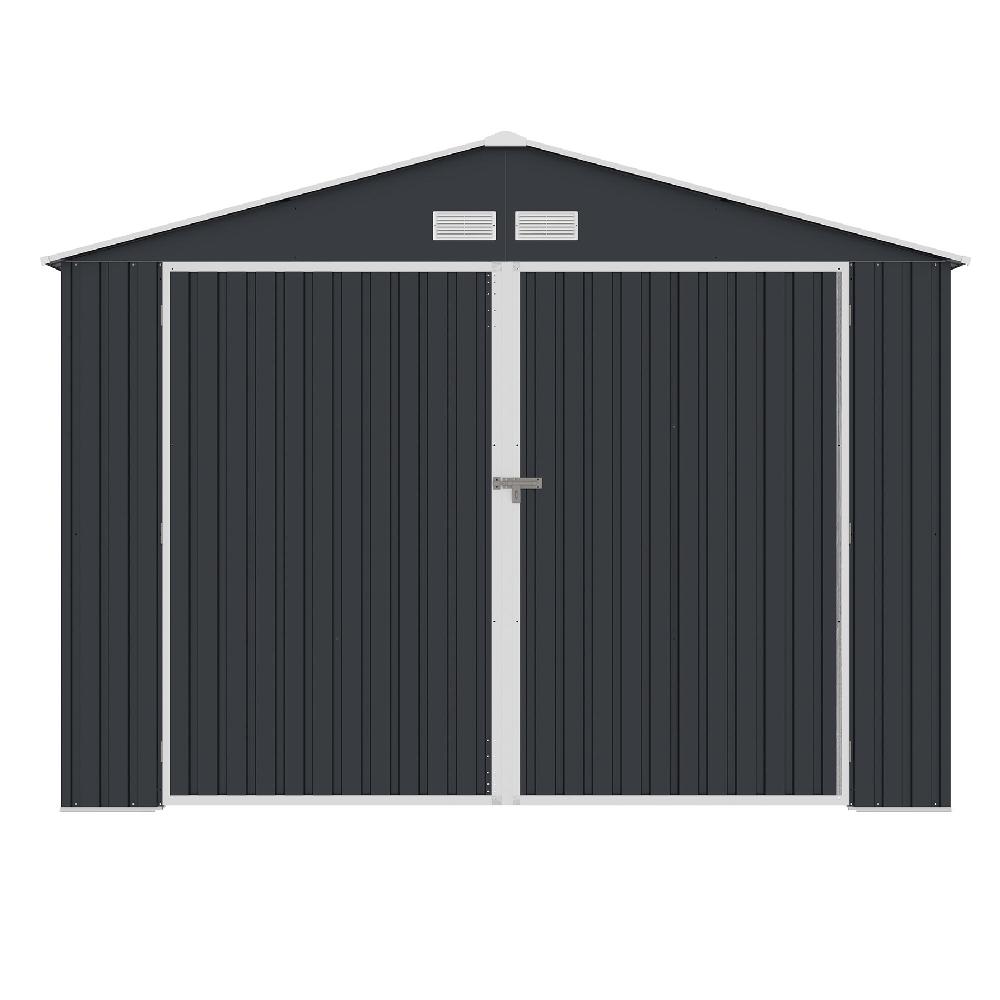 Garaje Metálico Durham Gris Para 1 Coche De 15 36 M² De 320x198x480 Cm