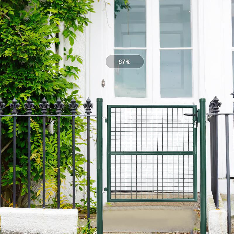 Garden Gate 100 X 100 Cm Con Bloqueo De Malla De Metal - Verde