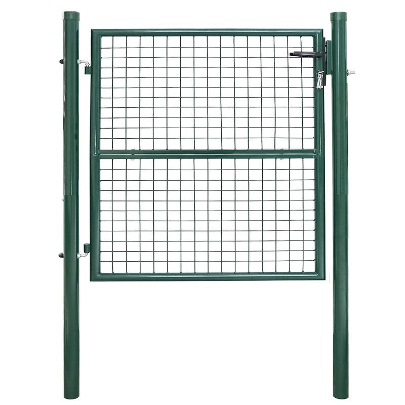 Garden Gate 100 x 100 cm con bloqueo de malla de metal - Verde