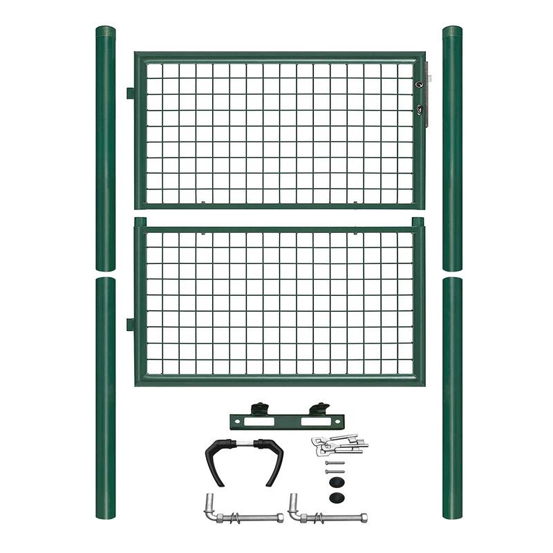 Garden Gate 100 x 100 cm con bloqueo de malla de metal - Verde