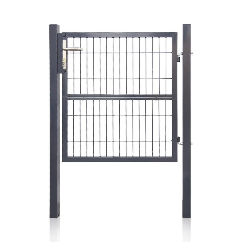 Garden Gate 100 x 100 cm con bloqueo de malla de metal - Gris