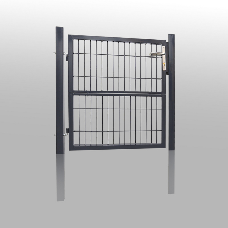 Garden Gate 120 x 100 cm con bloqueo de malla de metal - Gris