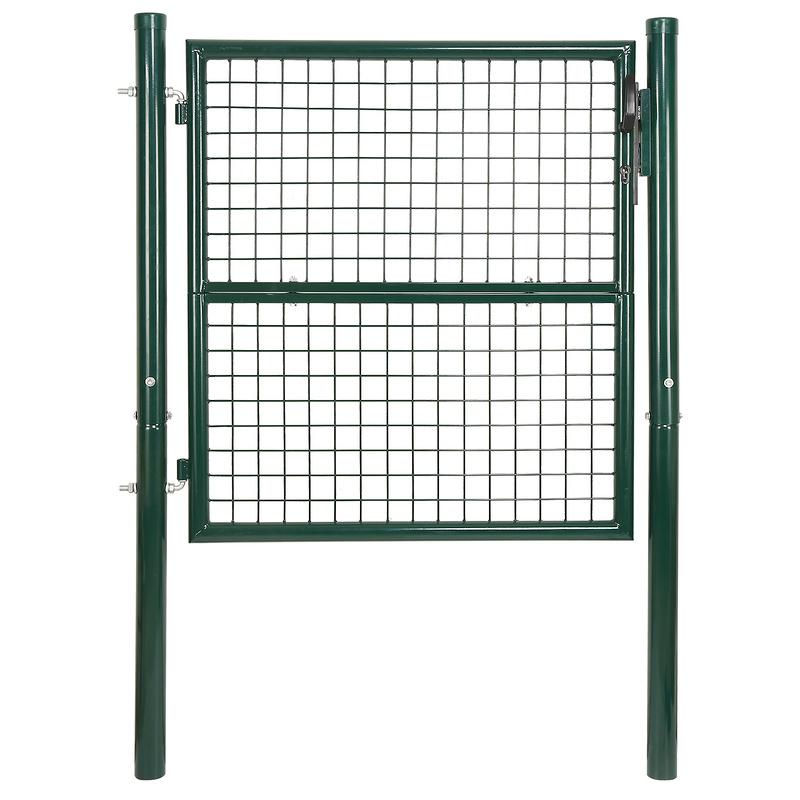 Garden Gate 150 x 100 cm con bloqueo de malla de metal - Verde