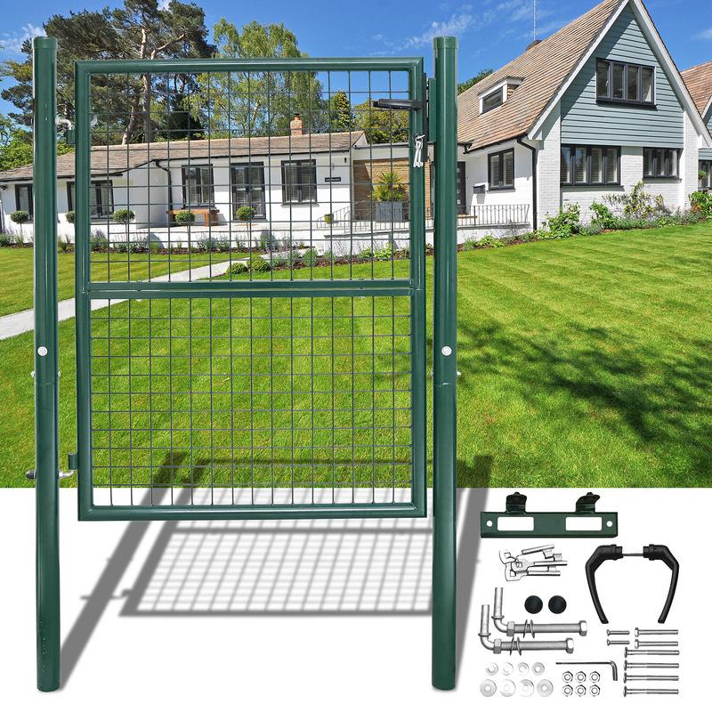 Garden Gate 150 x 100 cm con bloqueo de malla de metal - Verde
