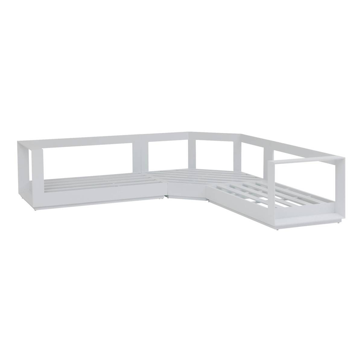 Hespéride - Conjunto De Muebles De Jardín De Esquina Allure Blanco - 5 Asientos
