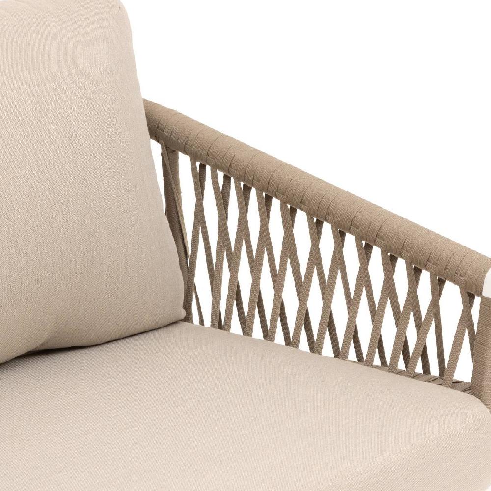 Hespéride - Sofá De Jardín "oriengo" 2 Plazas Topo Y Blanco