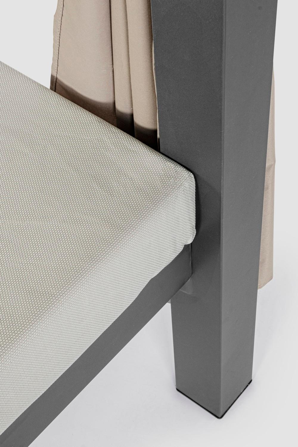 Isla De Tumbonas "Daybed Dream" Para Jardín Y Piscina Toldo Reclinable Con Cortinas / Antracita