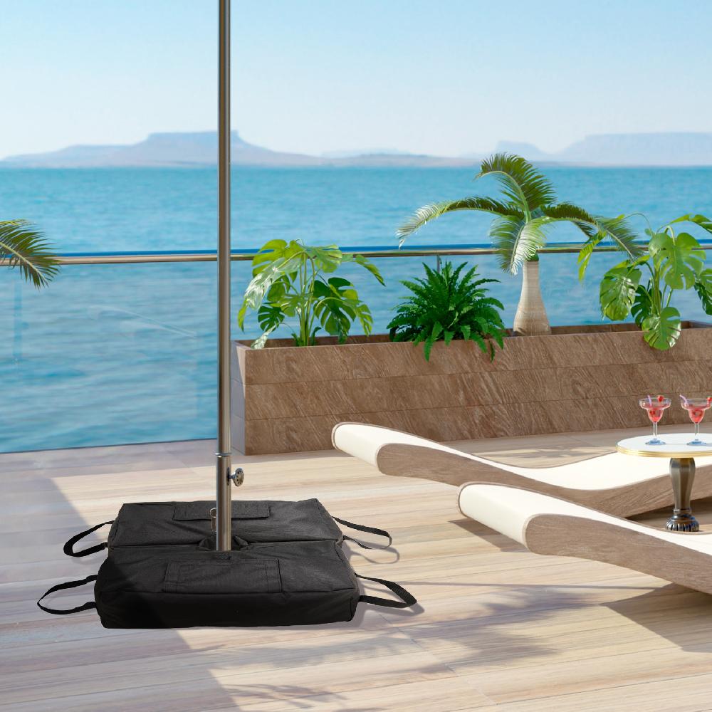 Juego De 2 Bolsas De Arena Peso Sombrilla 50 Kg Outsunny 50x25x18 Cm_84D-054V00BK