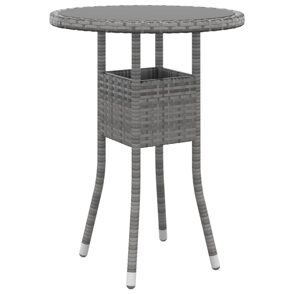 Juego De Comedor De Jardín 3 Piezas Conjunto De Comedor De Exterior Conjunto De Jardín Ratán Sintético Gris CFW432745