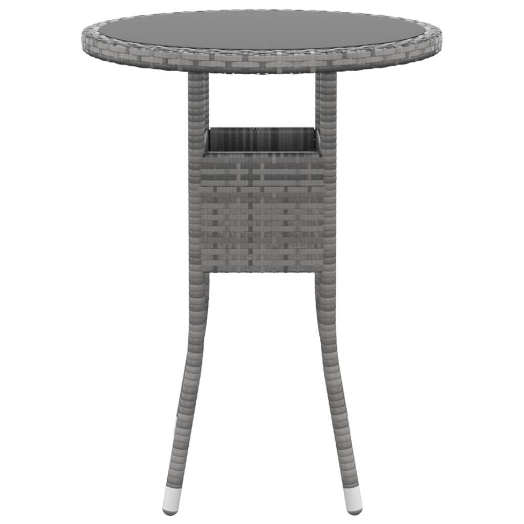 Juego De Comedor De Jardín 3 Piezas Conjunto De Comedor De Exterior Conjunto De Jardín Ratán Sintético Gris CFW432745