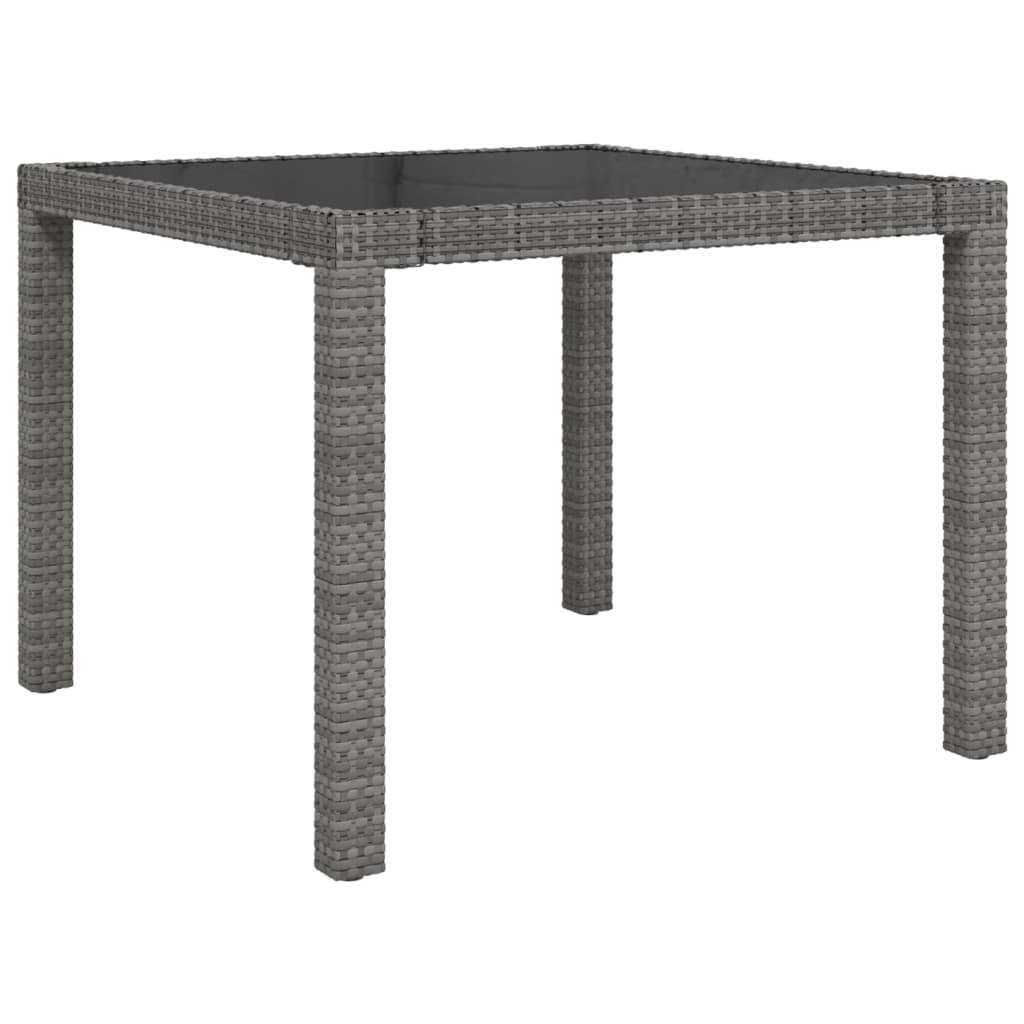 Juego De Comedor Exterior 5 Piezas Cojines De Mimbre Resina Gris VidaXL