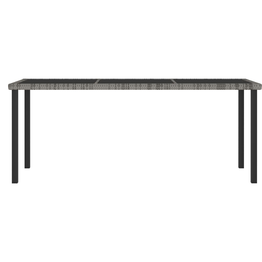 Juego De Comedor Para Jardín 7 Piezas Conjunto De Comedor De Exterior Conjunto De Jardín Ratán Sintético Gris CFW287543