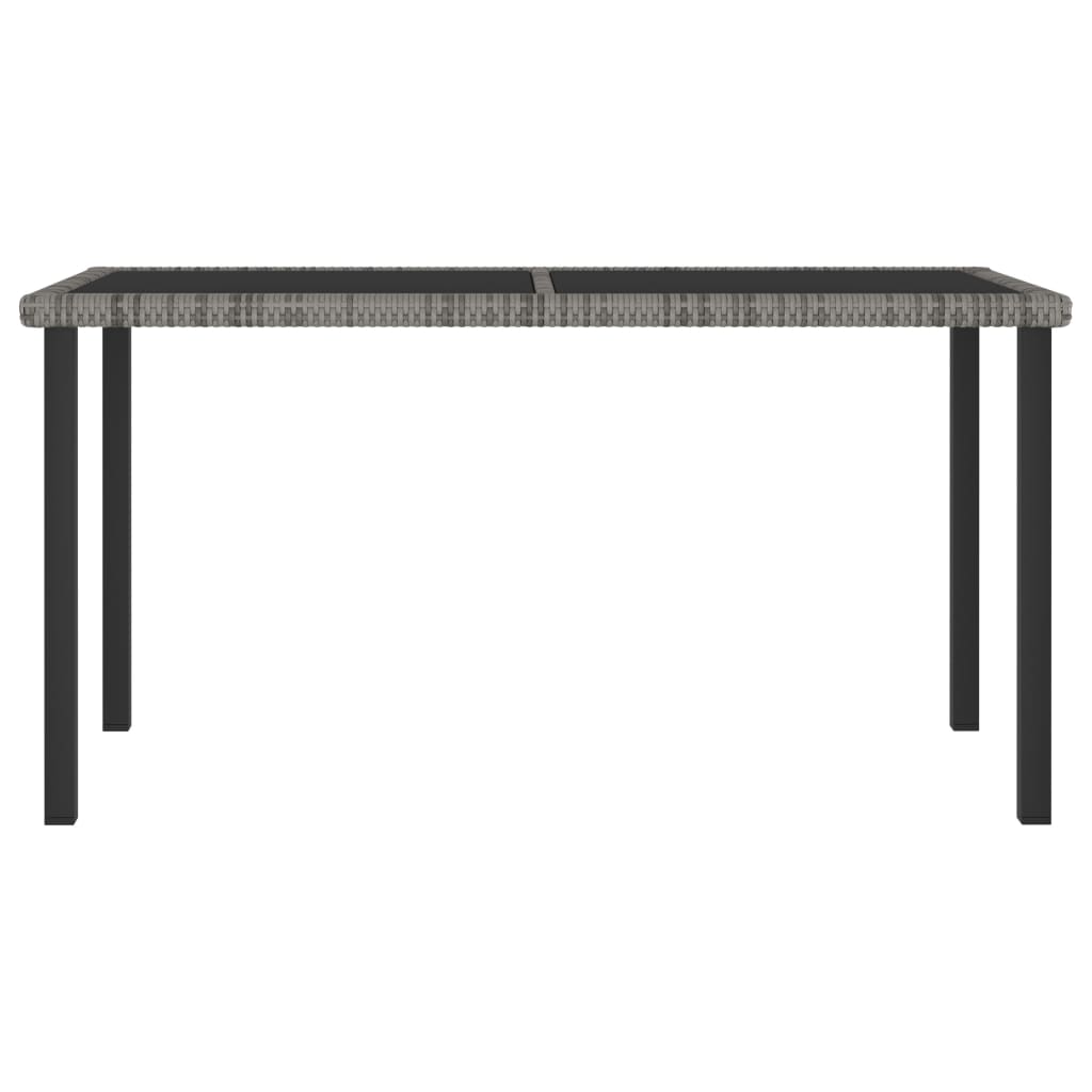 Juego De Comedor Para Jardín 7 Piezas Conjunto De Comedor De Exterior Conjunto De Jardín Ratán Sintético Gris CFW748224