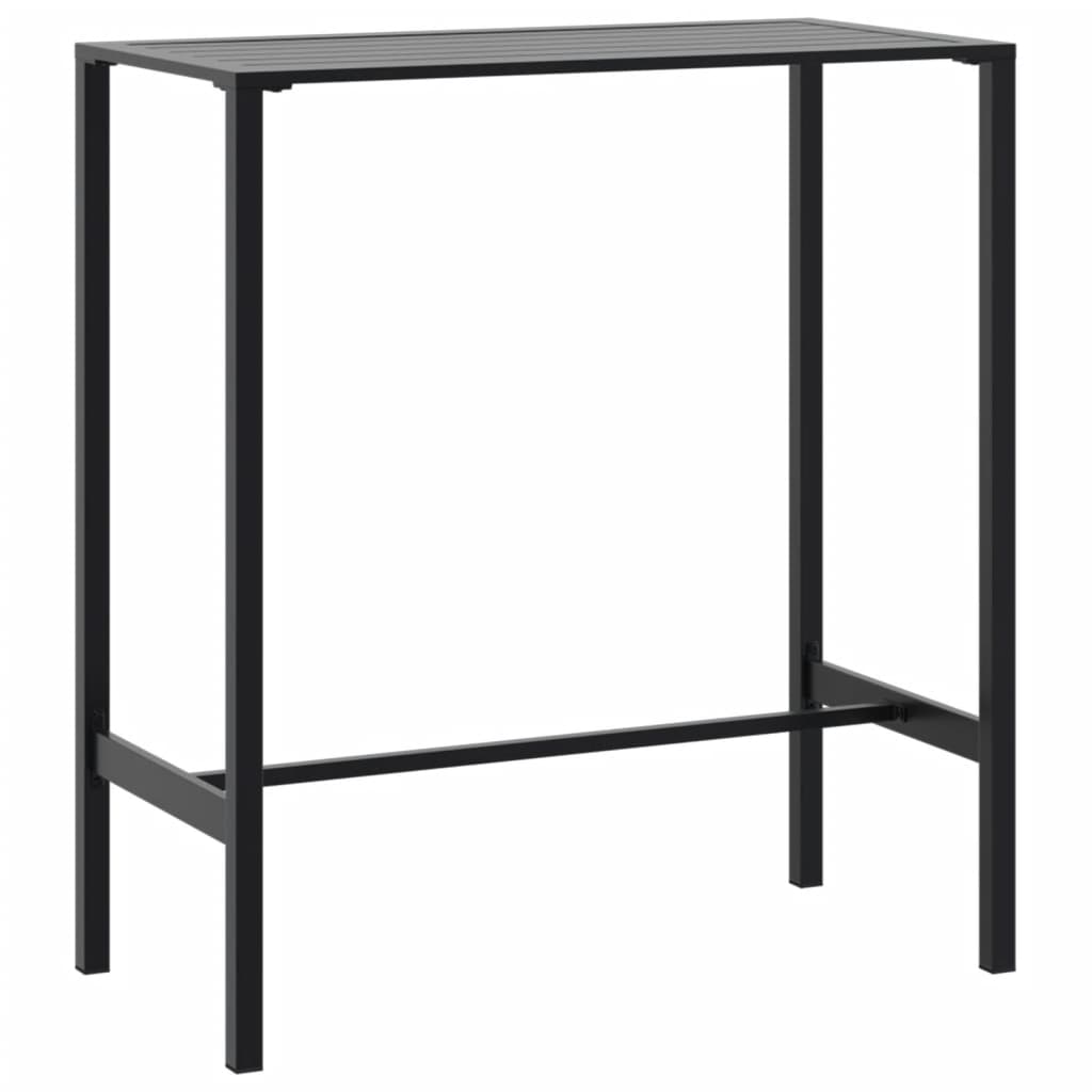 Juego De Mesa Alta Y Taburetes De Jardín 5 Uds | Muebles De Jardín Acero Negro CFW75140