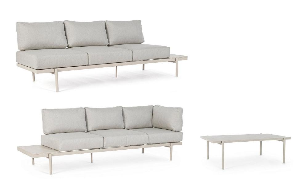 JUEGO DE SALÓN ESQUINERO CON COJINES KENDALL RASTIN BIZZOTTO JARDÍN EXTERIOR 0662897