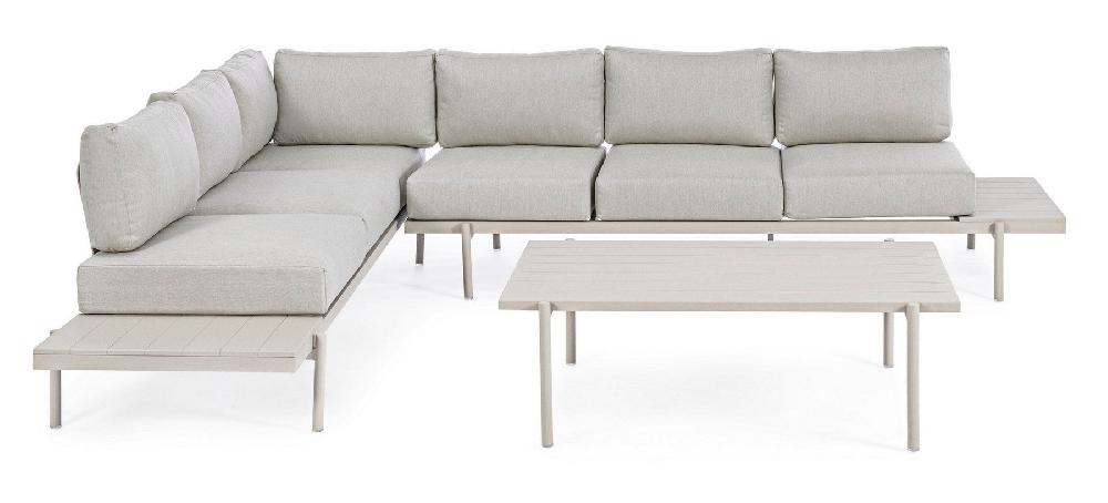 JUEGO DE SALÓN ESQUINERO CON COJINES KENDALL RASTIN BIZZOTTO JARDÍN EXTERIOR 0662897