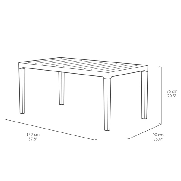 Keter Mesa Harmony Gris Oscuro
