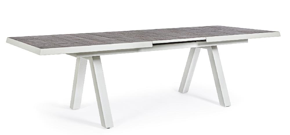 KRION 205-265X103 MESA EXTENSIBLE DE ALUMINIO LUNAR CON TABLERO CERÁMICO DE JARDÍN