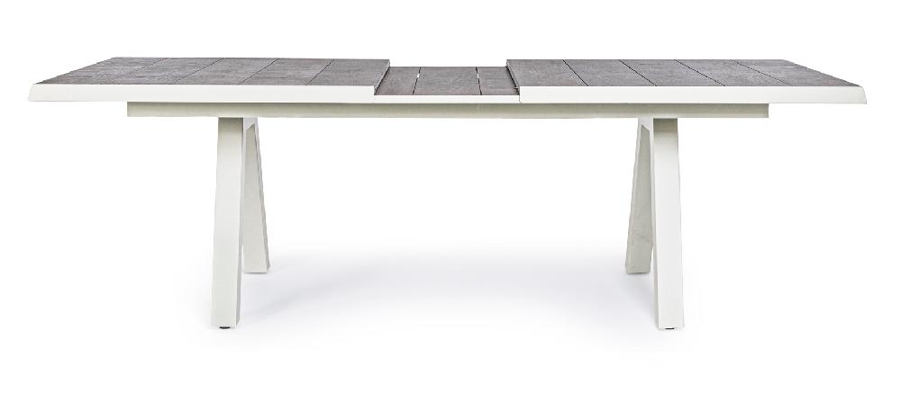 KRION 205-265X103 MESA EXTENSIBLE DE ALUMINIO LUNAR CON TABLERO CERÁMICO DE JARDÍN
