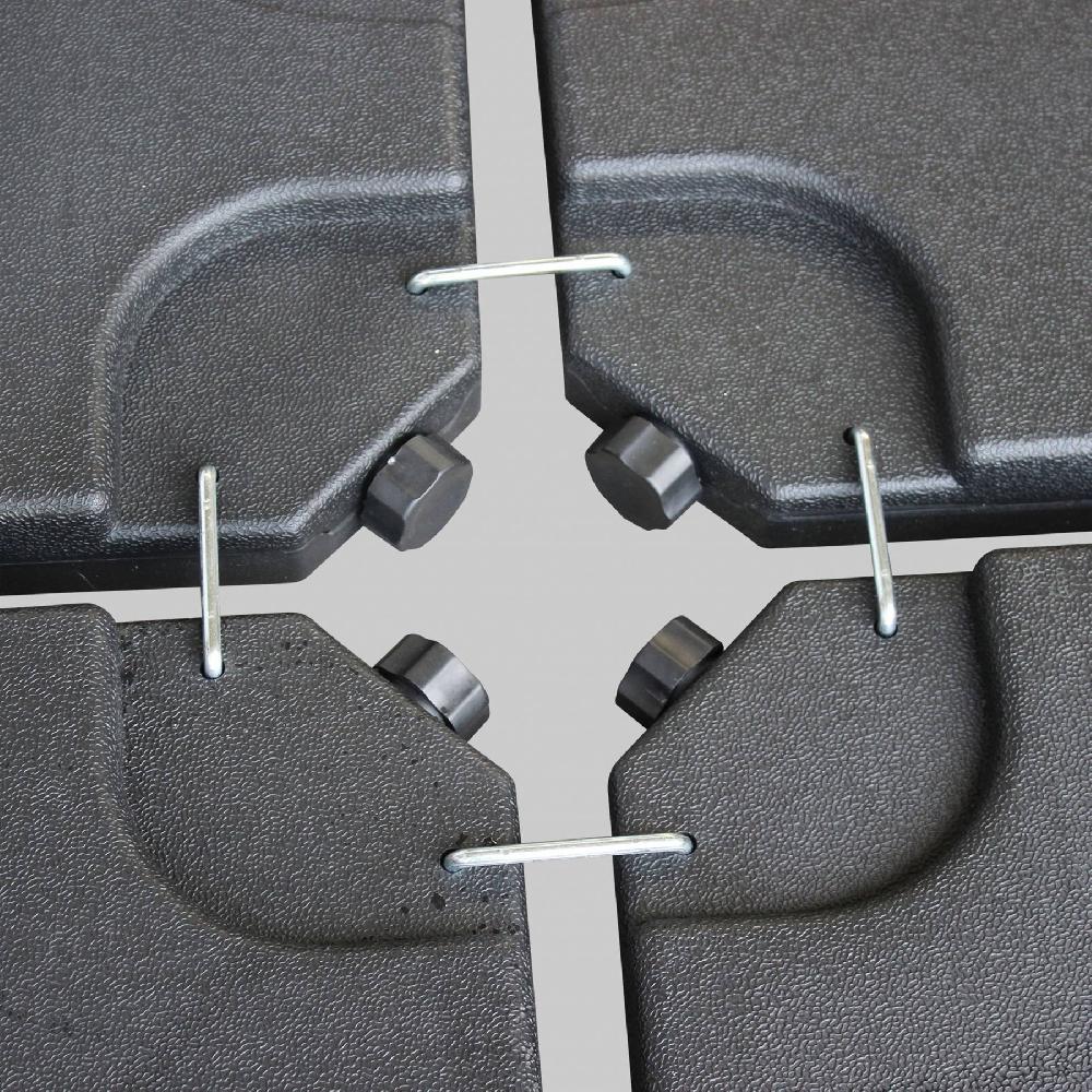 Losa Lastrada Para Sombrilla De 50x50cm Set De 4 Base Para Parasol A Distancia Negro 50x50x7 Cm