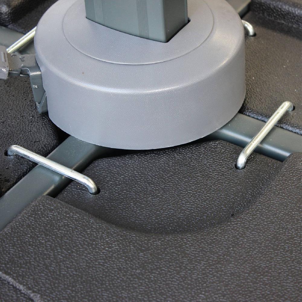 Losa Lastrada Para Sombrilla De 50x50cm Set De 4 Base Para Parasol A Distancia Negro 50x50x7 Cm